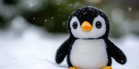 adorable stuffed animal penguin