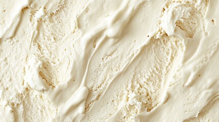 close-up texture of vanilla flavor gelato, featuring the beige surface in a full-frame background, ideal for food banners and showcasing the smooth and creamy indulgence of ice cream