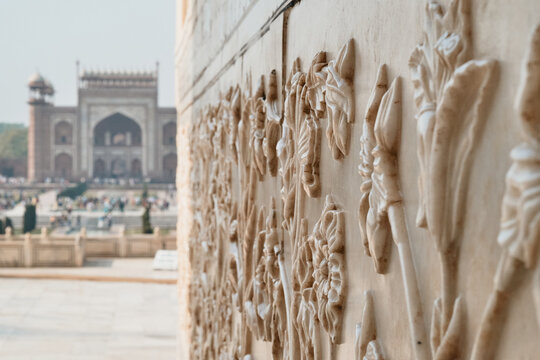 Detail of the Taj Mahal carving
