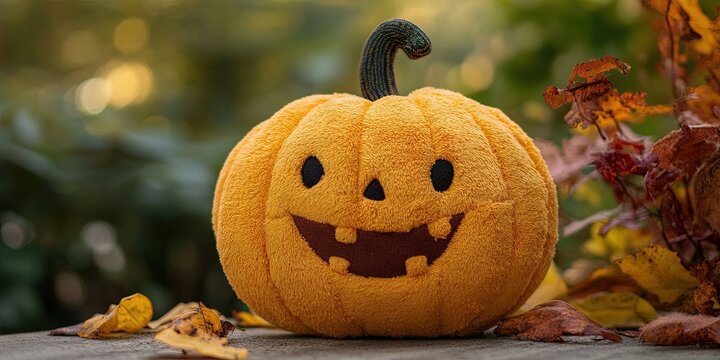 adorable stuffed jack o lantern 