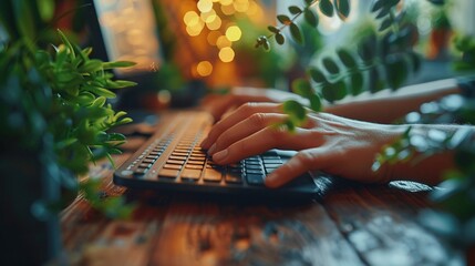 A person using assistive technology at work inclusive environment