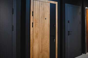 Obraz premium A set of interior doors. Exhibition sale in the store
