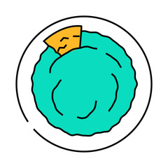 guacamole mexican cuisine line icon vector. guacamole mexican cuisine sign. isolated symbol illustration
