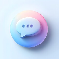 talking with a bubble saying quot