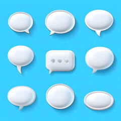 talking with a bubble saying quot