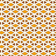 Contemporary geometric pattern. Repeated triangles ornament. Modern geo abstract background. Seamless surface design. Mosaic wallpaper. Digital paper, textile print. Vector illustration