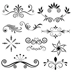 classic decorative flourish elements