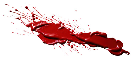 PNG Red ink splattered abstract.