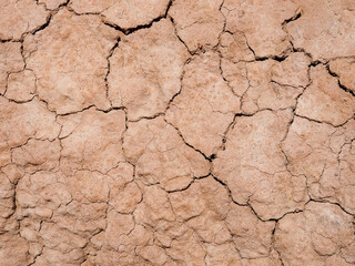 Cracked dried out soil texture. More often sight due to climate changes.