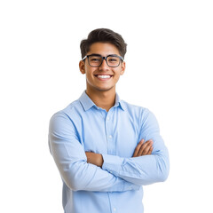 Businessman isolated on transparent white background, png.