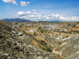 Totocoa desert and the Valley of Sorrows landscape view.