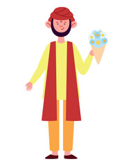 indian groom wearing wedding suit