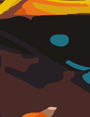 minimalist abstract illustration. Modern style wall decoration. Contemporary artistic poster