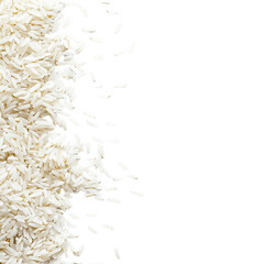 white rice  isolated on transparent background Generative AI