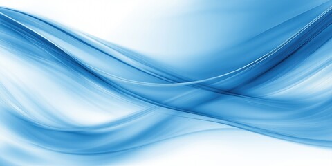Fototapeta premium A shimmering blue abstract background with smooth, flowing waves and a glossy finish.