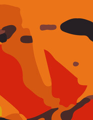 minimalist abstract illustration. Modern style wall decoration. Contemporary artistic poster