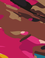 minimalist abstract illustration. Modern style wall decoration. Contemporary artistic poster