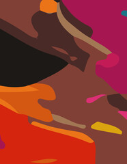 minimalist abstract illustration. Modern style wall decoration. Contemporary artistic poster