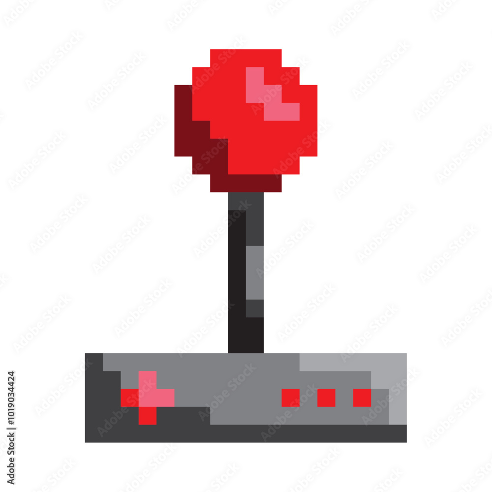 Poster video game item pixelated joystick