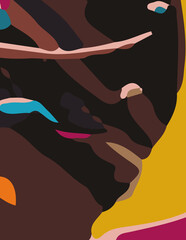 minimalist abstract illustration. Modern style wall decoration. Contemporary artistic poster