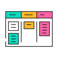 content planning social media line icon vector. content planning social media sign. isolated symbol illustration