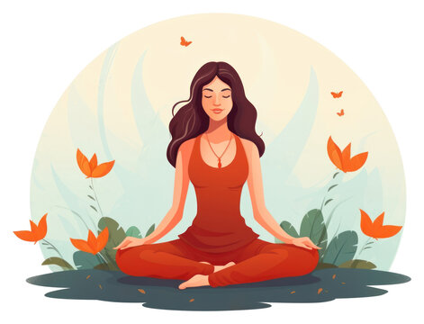 recommend clip art: PNG Women meditating cartoon adult yoga.