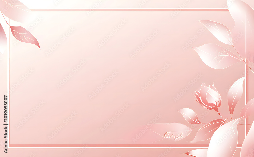 Poster pink metallic background with a large space for text design, featuring elegant design elements like 