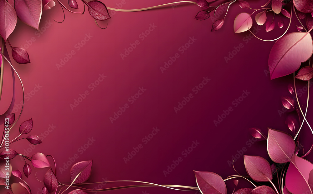 Poster pink metallic background with a large space for text design, featuring elegant design elements like 