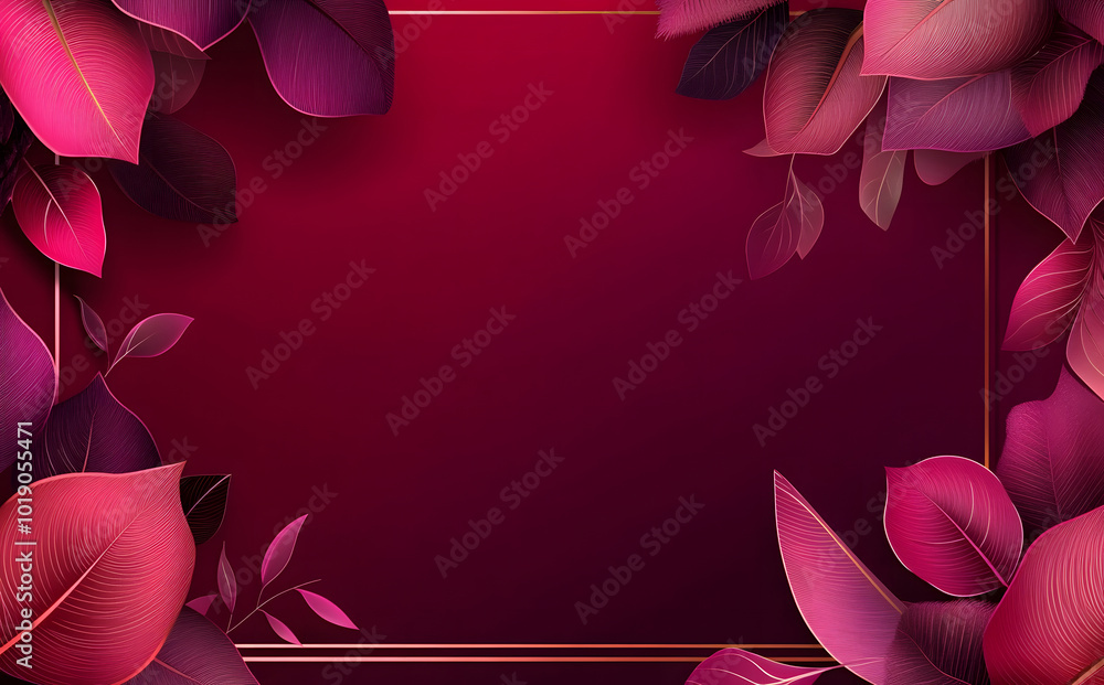 Poster pink metallic background with a large space for text design, featuring elegant design elements like 