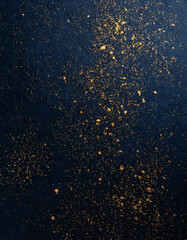 Golden flecks scattered on a dark backdrop, resembling stars in the night sky