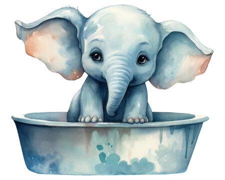 PNG Elephant animal mammal tub.
