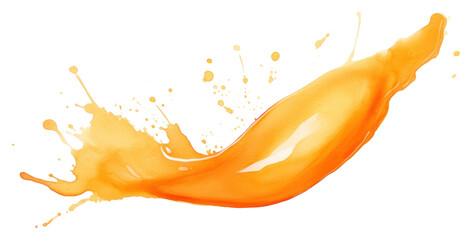 PNG Orange waterclor splash backgrounds splattered copy space.