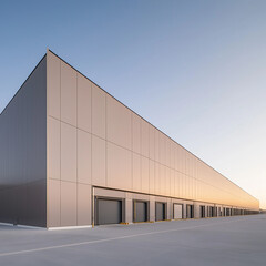 Streamlined Logistics: Furniture Distribution Hub Facade Highlighting Efficiency