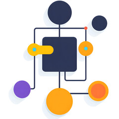 Fototapeta premium Abstract Diagram with Network Connections and Data Nodes