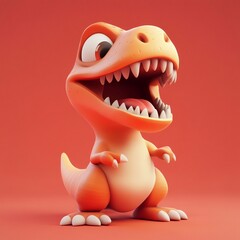 Obraz premium 3D Allosaurus Icon: Dinosaur Predator Illustration Logo