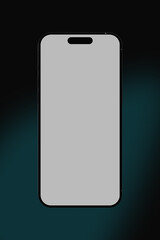 Realistic Smartphone Mockup for Modern App Design Presentations on Dark Gradient Background