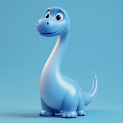 Naklejka premium 3D Diplodocus Icon: Long Necked Dinosaur Illustration Logo