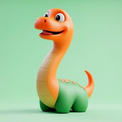 Fototapeta premium 3D Dreadnoughtus Icon: Giant Dinosaur Illustration Logo