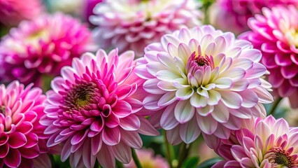 Low angle view of pink and white flowers with petals