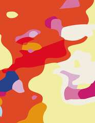 minimalist abstract illustration. Colorful modern style wall decoration poster