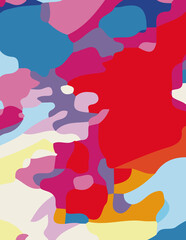 minimalist abstract illustration. Colorful modern style wall decoration poster
