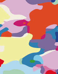 minimalist abstract illustration. Colorful modern style wall decoration poster