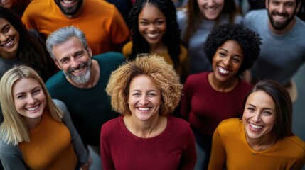 Obraz premium Diverse Community Members Smiling Together