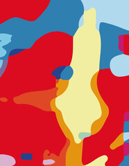 minimalist abstract illustration. Colorful modern style wall decoration poster