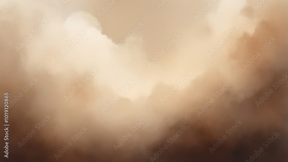 Poster digital artwork featuring a cloudscape with a soft, ethereal quality capturing a wide expanse of clo