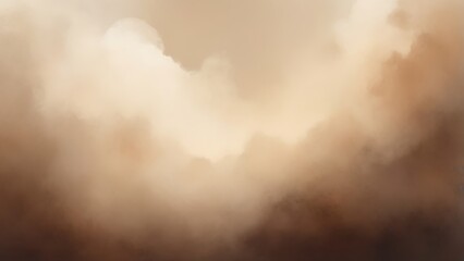 Obraz premium digital artwork featuring a cloudscape with a soft, ethereal quality capturing a wide expanse of clouds in varying shades of beige, cream, and light brown