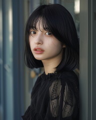 女性ファッションモデルのポートレート