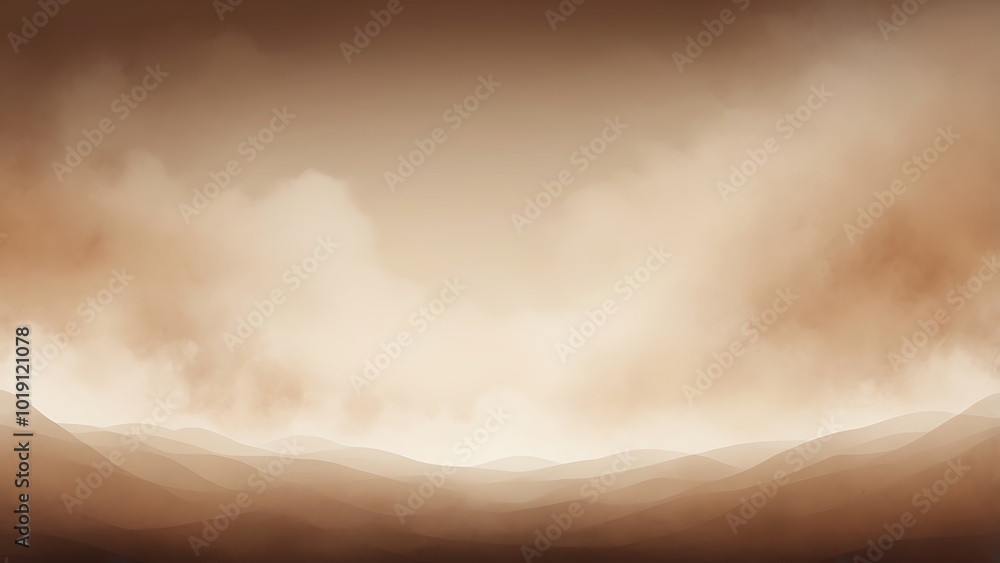 Poster digital artwork featuring a cloudscape with a soft, ethereal quality capturing a wide expanse of clo