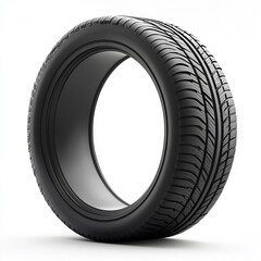 Fresh New Modern Tire on Solid White Background