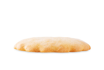 Shortbread cookie in the form of circle on a white isolated background